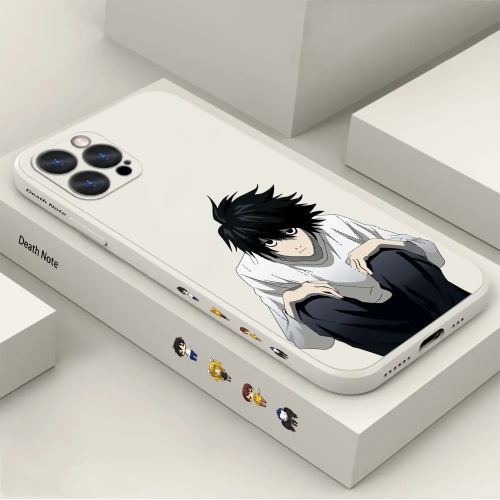 

D-Death Note L Phone Case For Apple iPhone 14 13 12 11 Pro Max Mini 8 7 6 6S SE X XS XR Plus Cases Cover Fundas Cqoue Shell Capa