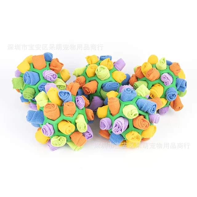 Dog Sniffing Ball Puzzle Interactive Toy Portable Pet Snuffle Ball Encourage Training Educational Pet Slow Feeder Dispensing Toy 4