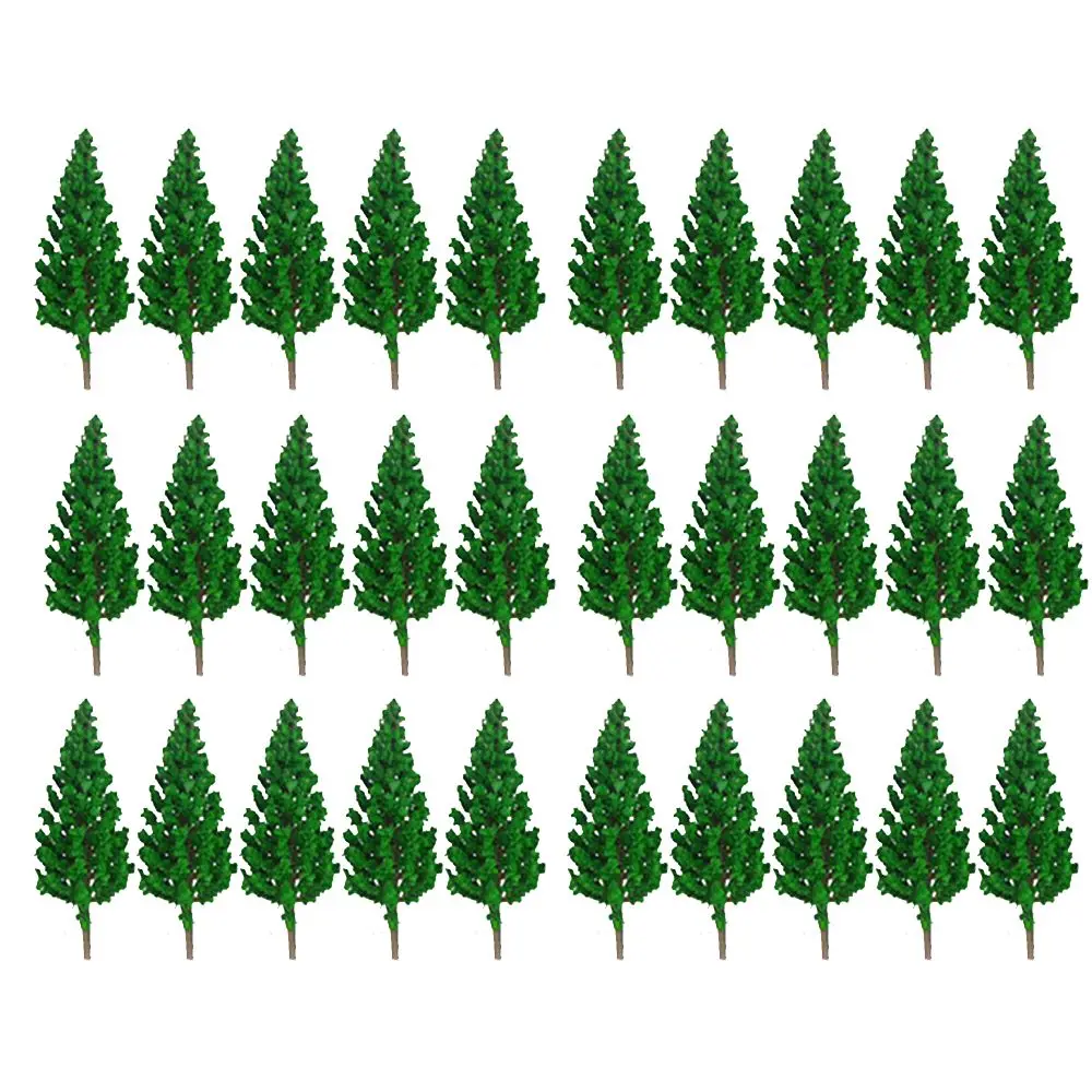 

Миниатюрные модели деревьев из пластика, зелёный, набор из 30 штук