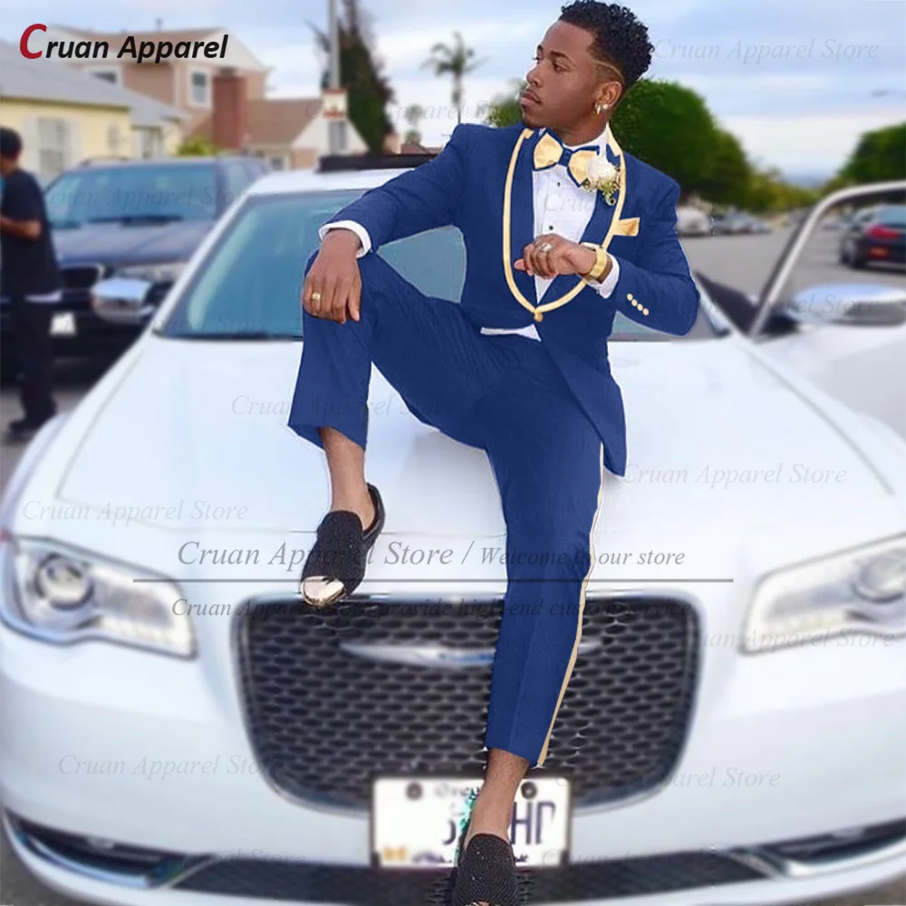 Костюм классический мужской формальный костюм блейзер и брюки приталенный