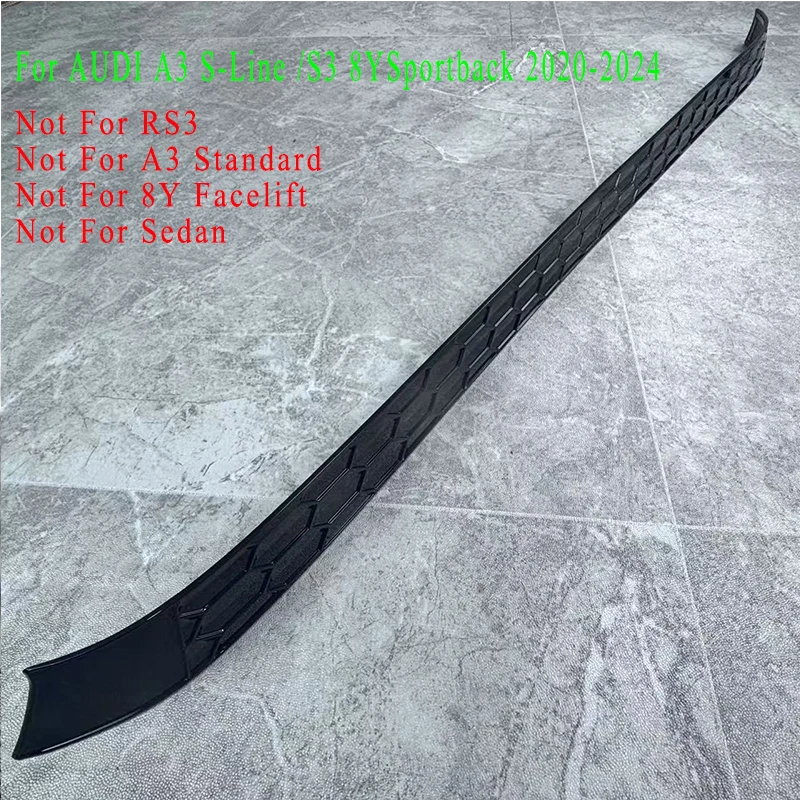 

Для AUDI A3 S-Line S3 8Y Sportback 2020-2024 RS3 стиль автомобильный задний бампер сотовая декоративная полоса спойлер задний бампер спойлер