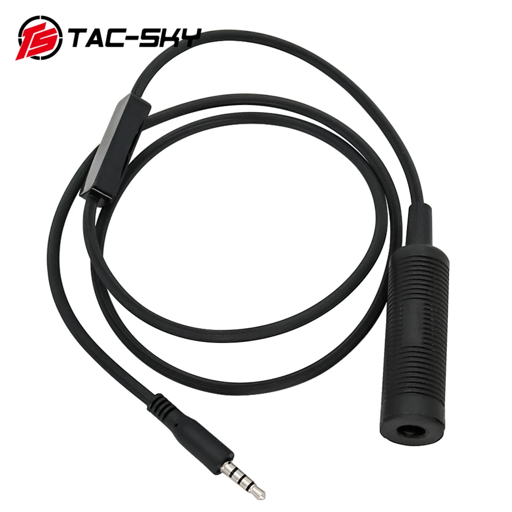 TS TAC-SKY Tactical Headphone Accessories Cell Phone Mini PTT Cell Phone Plug 3.5mm for MP3 Music Adapter Samsung HTC etc.