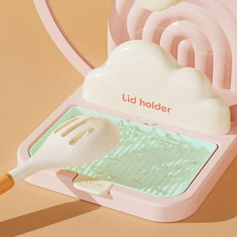 Держатель крышки кастрюли стойка на присоске держатель для без сверла