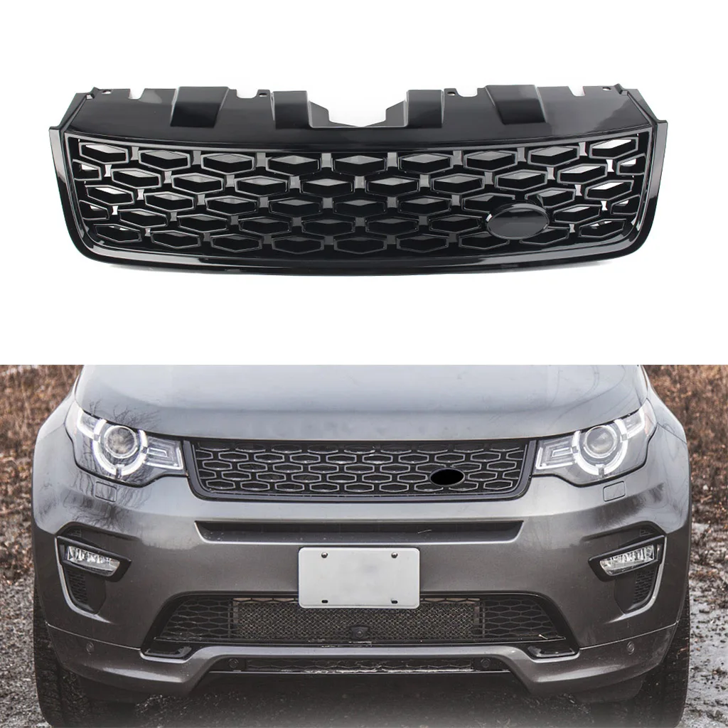 

1Pcs Car Front Bumper Upper Grille Racing Grill For Land Rover Discovery Sport L550 2015 2016 2017 2018 DSB w/ Emblem