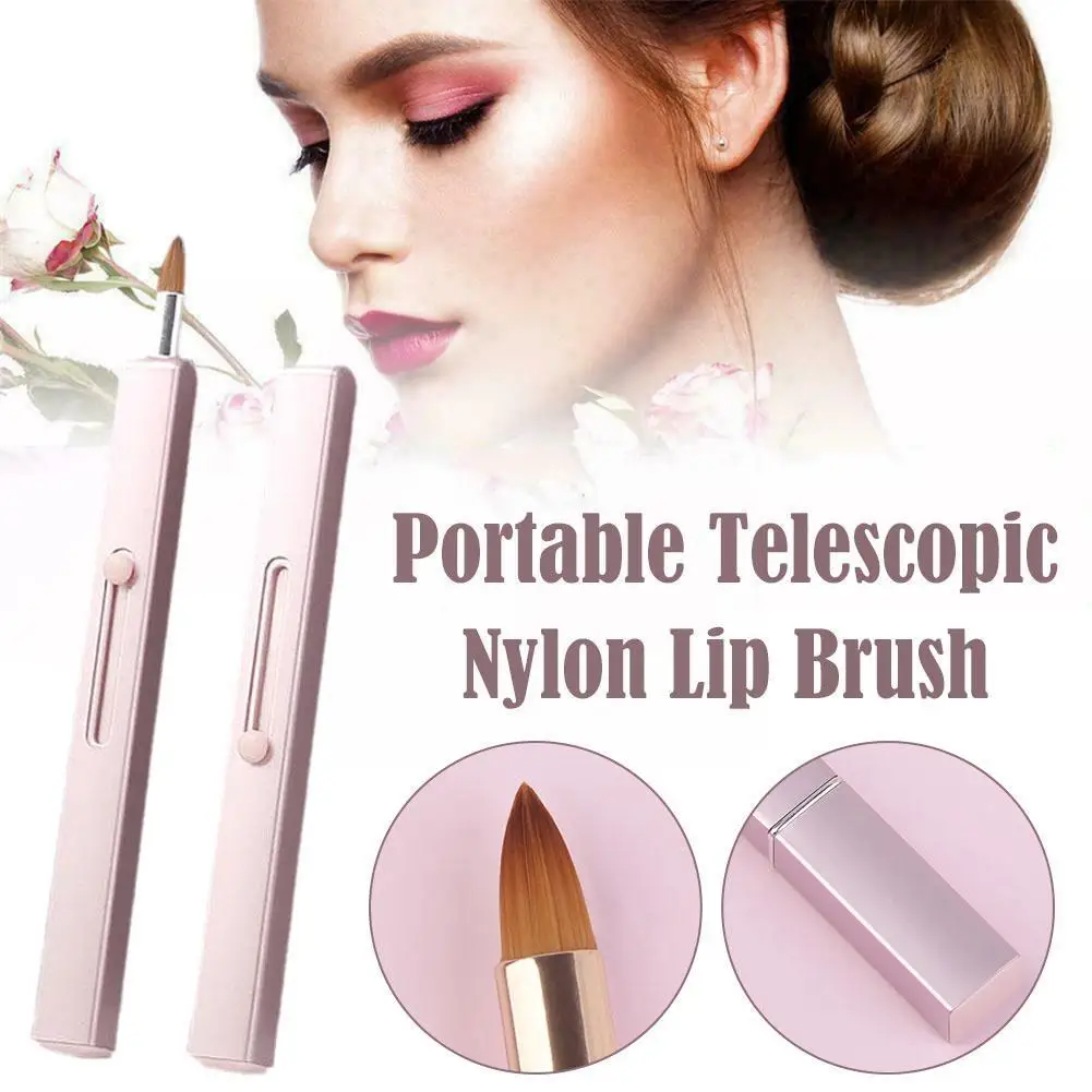 

1pc Retractable Lip Makeup Brushes Lipstick Lip Gloss Up Tools Concealer Brush Brush Telescopic Make Eyeshadow Face Beauty Z6Z5
