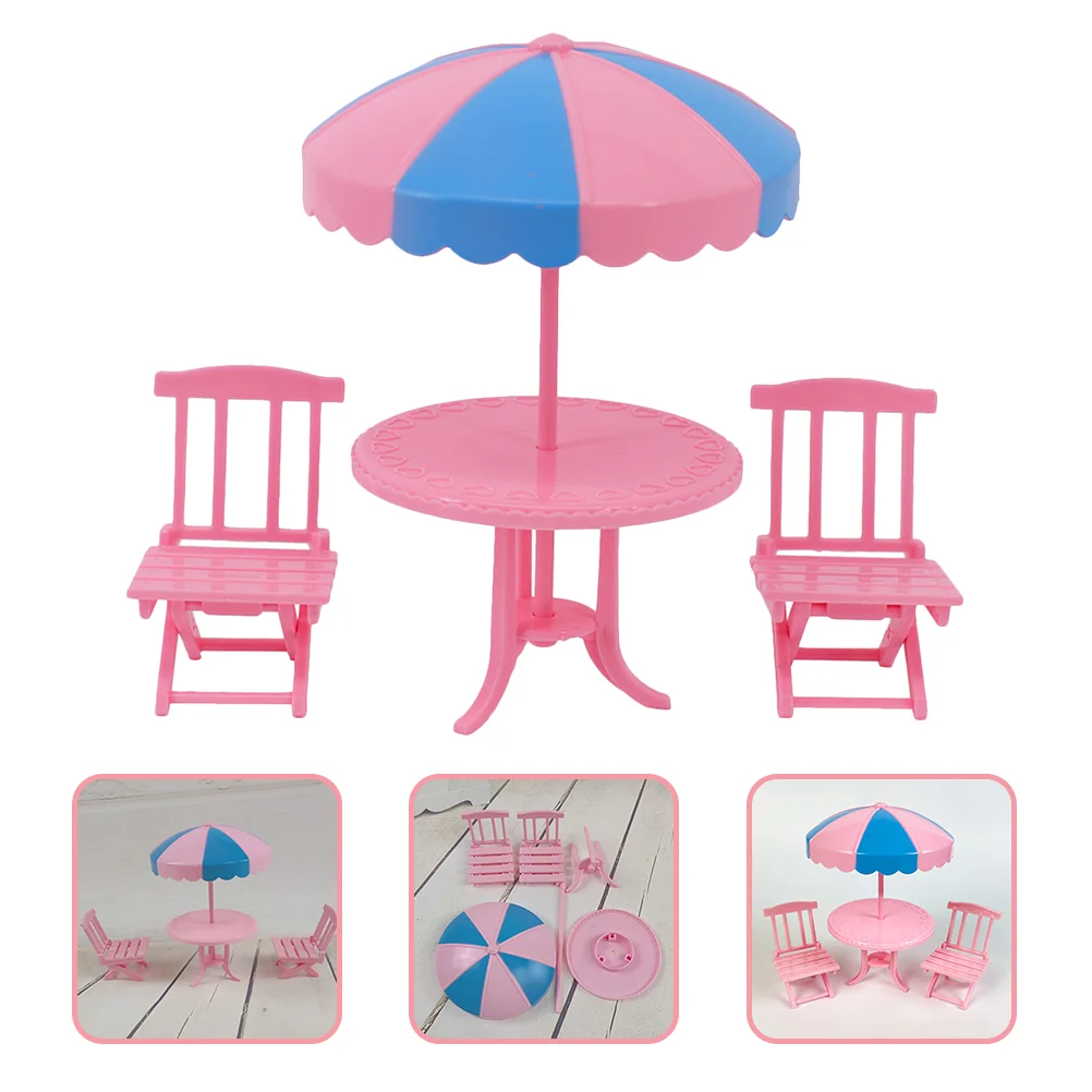 

1 Set Miniature Beach Chair Beach Table Mini House Beach Scene Decor