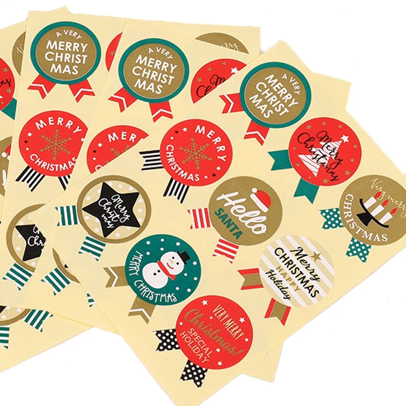 

9/45Pcs Merry Christmas Seal Sticker Christmas Theme Seal Labels Stickers For DIY Gift Baking Package Envelope Stationery Decor