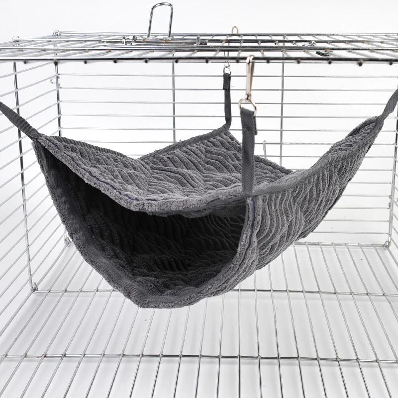 Зимний теплый роскошный двойной двухъярусный гамак для хомяка подвесной морских