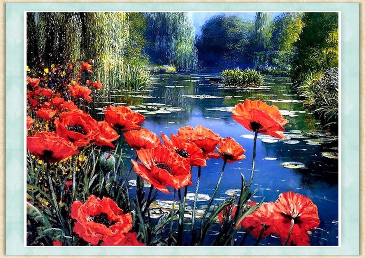 

5D алмазная живопись «сделай сам», Набор для творчества «цветы», Набор для вышивки крестиком, алмазная вышивка, домашний декор, подарок