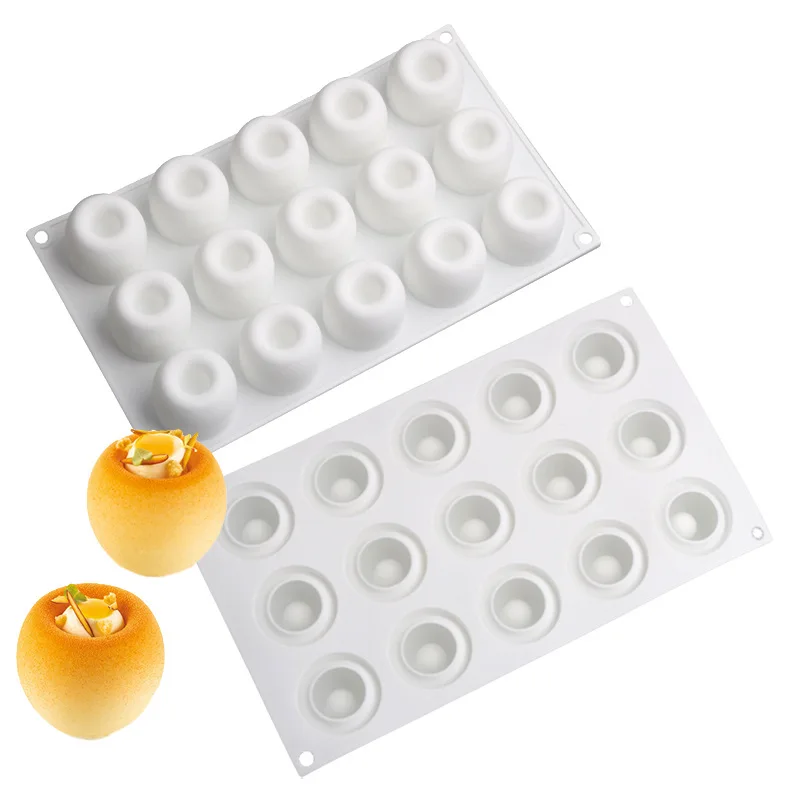 

15 Holes Silicone Mold Cake Decoration Tool For Baking Fondant Mould Mousse Pan Bakeware Chocolates Moule Pastry