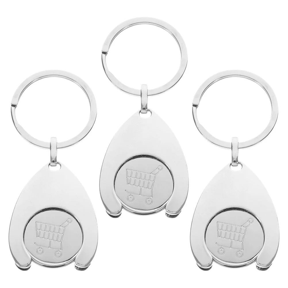 

Cart Token Shopping Trolley Pendant Key Chain Decoration Keychain Keyrings Metal
