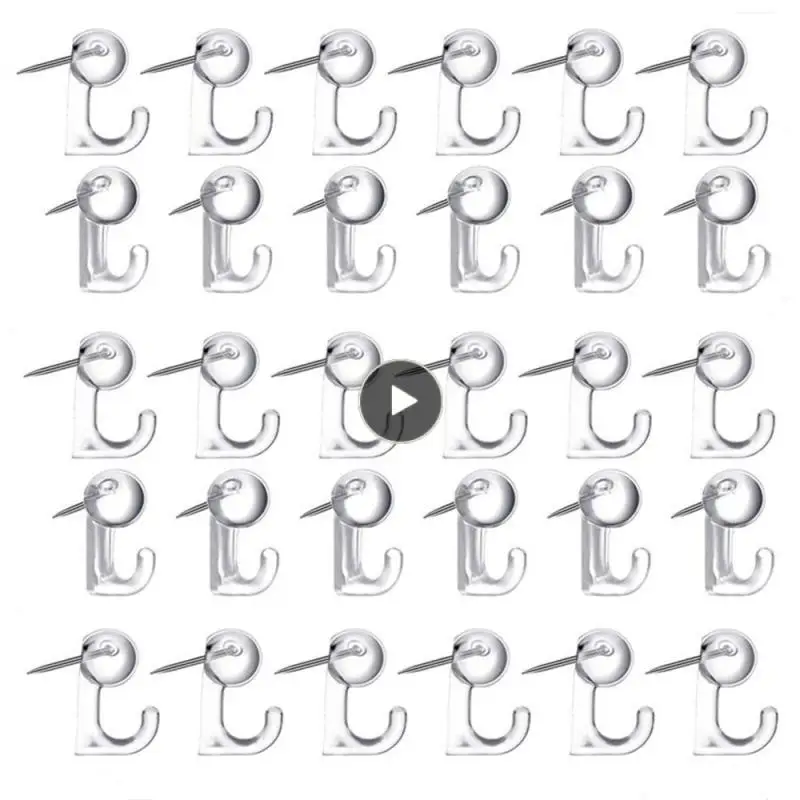 

No Trace Nail Polished Smooth Transparent Color Thumbtack Metal Anti-rust Press The Nail Hook Nail Cork Nail Not Easy To Corrode