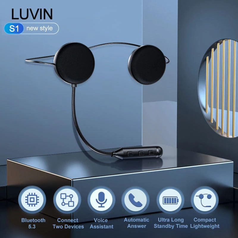 Гарнитура для мотоциклетного шлема LUVIN S1 Bluetooth-наушники беспроводная стерео