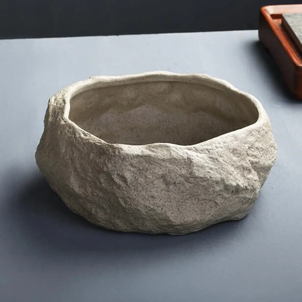 

Rock Mud Imitation Stone Ceramic Tea Washing Pen Wash Tea Cups Washing Household Tea Set Accessories Extra Large Basin