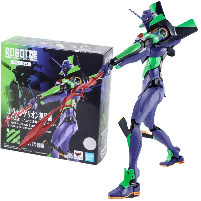 

In Stock Original BANDAI SPIRITS ROBOT SIDE EVA Evangelion Unit 01 Spear of Cassius Renewal Color Edition 17CM Action Toys Gifts