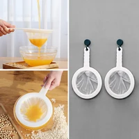 reusable nylon super fine colander mesh sieve strainer with handle for honey juice tea soy milk coffee filter kitchen accessorie
