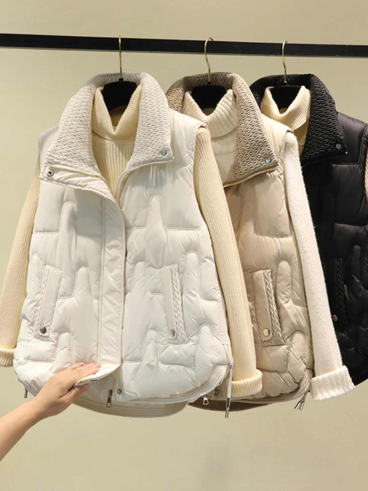 Женская одежда больших размеров корейский свободный жилет для похудения полных