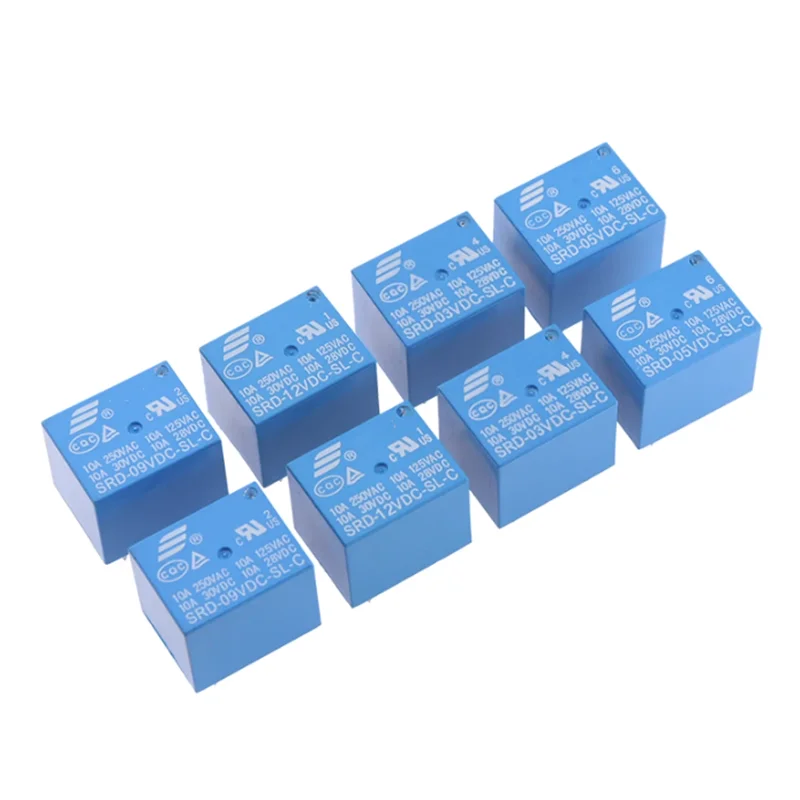 5PCS 5PIN Rleays SRD-05VDC-SL-C SRD-06VDC-SL-C SRD-09VDC-SL-C SRD-12VDC-SL-C SRD24VDC-SL-C 10A 250VAC