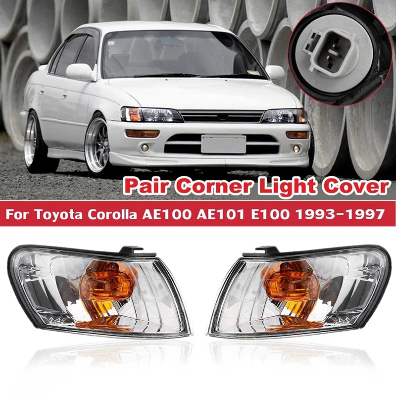 

1 Pair Car Front Corner Lamp Light For Toyota Corolla AE100 AE101 E100 1993 1994 1995 1996 1997 Signal Lamp