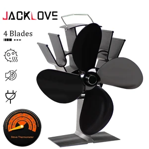 Черный камин 45 лезвие вентилятор для печи, работающий от тепловой энергии komin деревянная горелка экологичный тихий вентилятор для дома эффективное распределение тепла