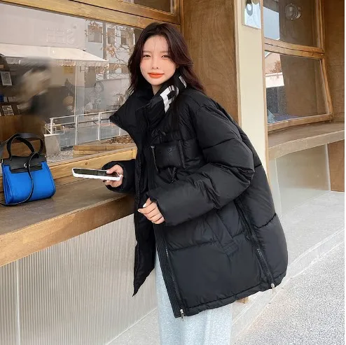 

Темпераментная короткая пуховая куртка из хлопка женское хлопковое пальто Корейская версия хлопковая куртка утепленное студенческое пальто