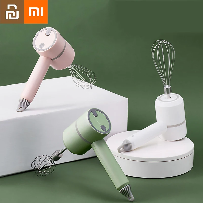 Беспроводной портативный Электрический миксер Xiaomi с венчиком ручной блендер