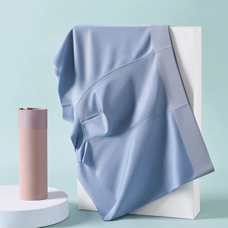 4Pcs Mens Boxers Shorts Graphene Antibacterial Ice Silk Underwear Man Boxershort Seamless Breathable Male Panties Plus Size 4XL