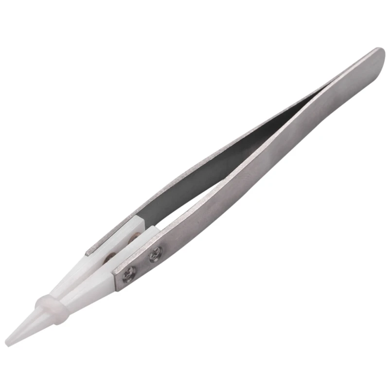 

Promotion! Ceramic tweezers with stainless steel handle Refractory Acid-resistant Pointed tweezers
