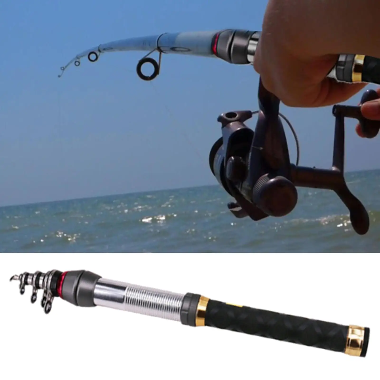 

Telescopic Fishing Rod Starter Rod Without Reel for Bass Fishing