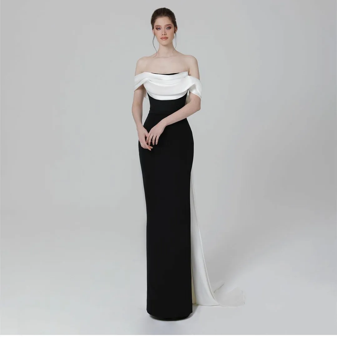 

Винтажное длинное вечернее платье цвета слоновой кости, платье-Русалка на одно плечо для выпускного вечера, бальное платье с коротким шлейф...