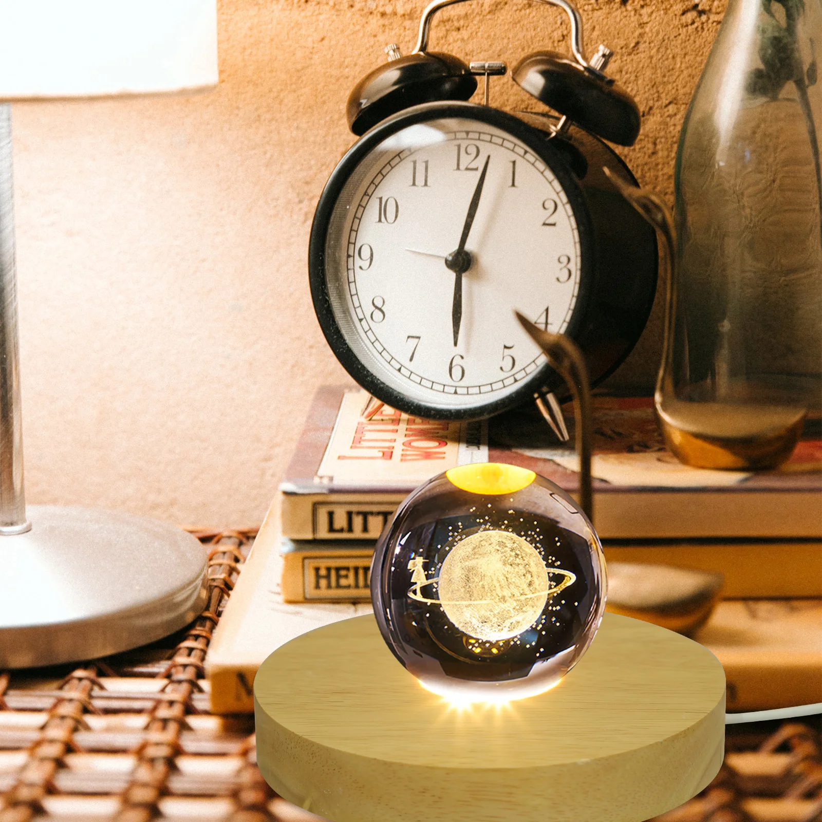 Держатель лампы в виде снежка ночник деревянная подставка светодиодное