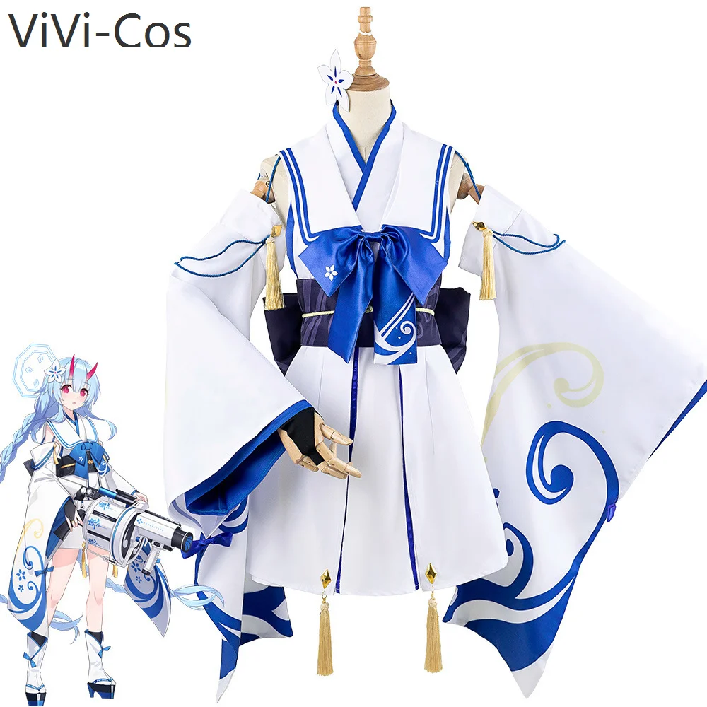 ViVi-Cos Blue Archive Waraku Chise кимоно косплей костюм Cos игры аниме вечерние униформа