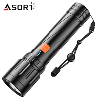 New LED Flashlight Strong Lighting Torch Type-C Charging Zoomable Emergency Multifunctional Outdoor Night Lamp Camping