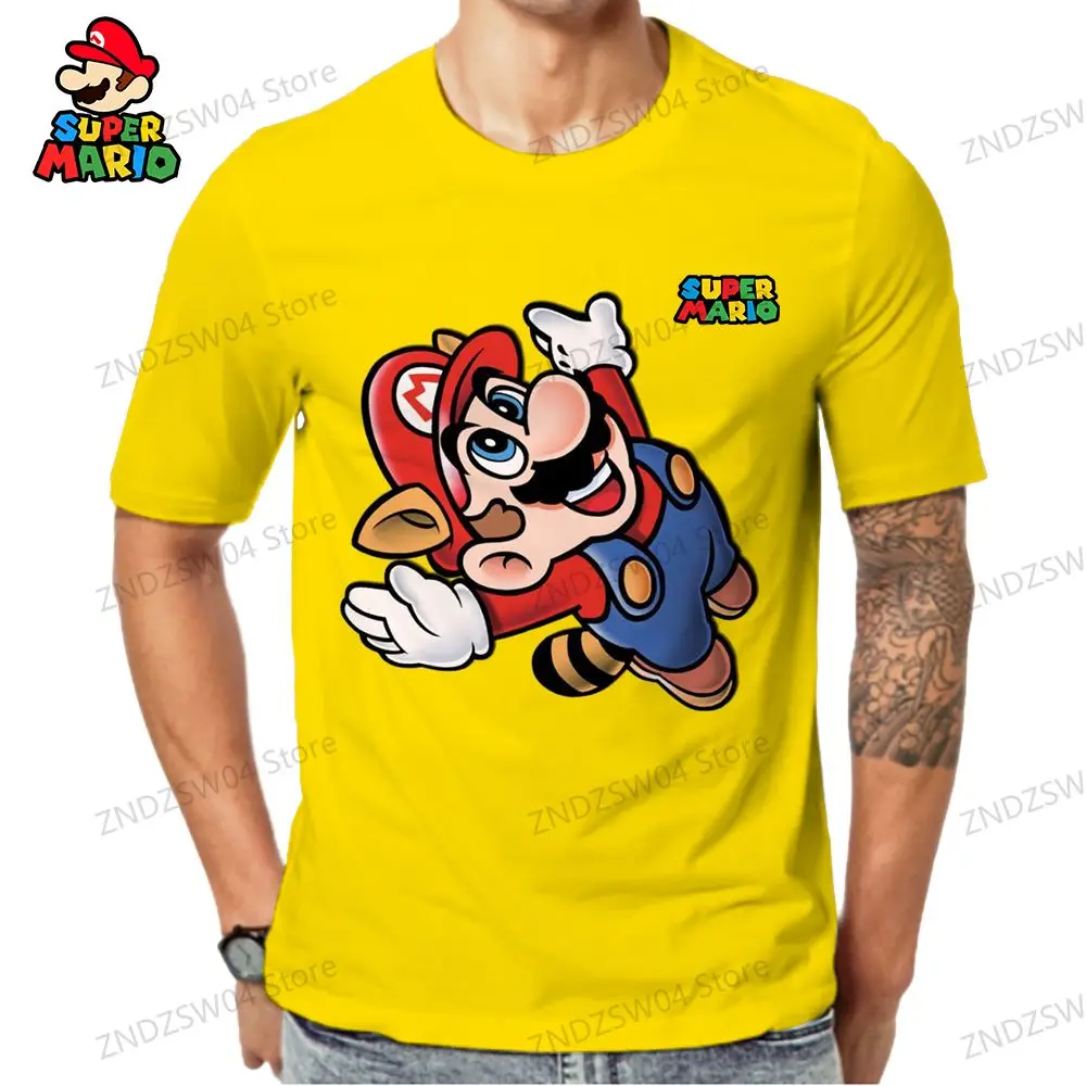 Футболка мужская оверсайз в стиле Super Mario быстросохнущая с коротким рукавом для