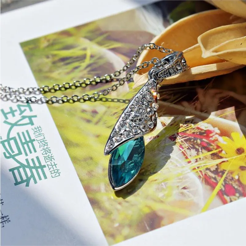 Вода полный горный хрусталь подвеска ожерелье модное ювелирное изделие