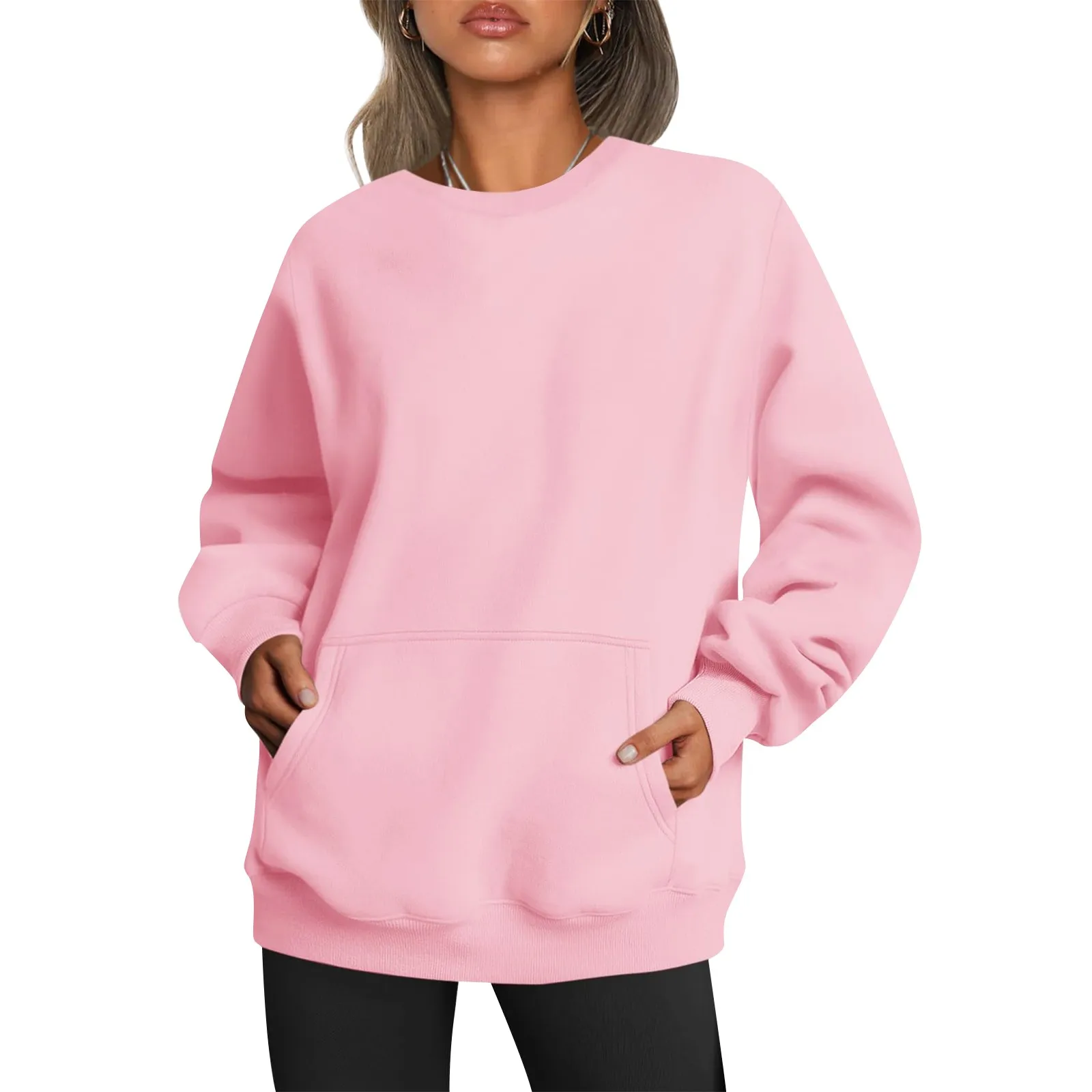 

Korean Reviews Many Clothes Delicate Round Neck Women Pullover Free Shipping New Long Sleeves Women Sweatshirts High Quality 후드티