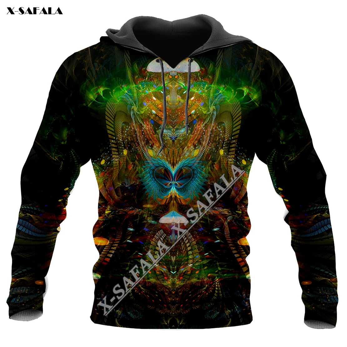 

Trippy The Frog Psychedelic Mandala Art 3D Full Print Zipper Hoodie Men Pullover Sweatshirt Hooded Jersey Tracksuits Outwear