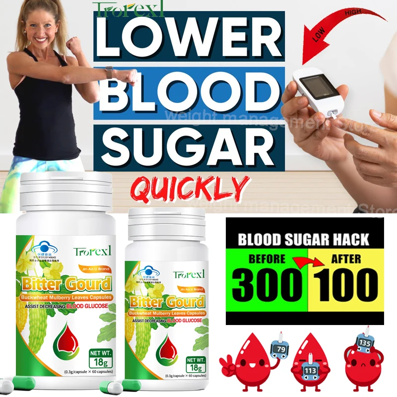 

Reducing Blood Sugar Natural Organic Bitter Melon Extract Capsule Cure Diabetes Anti-Hypertension Cardiovascular Heart Health