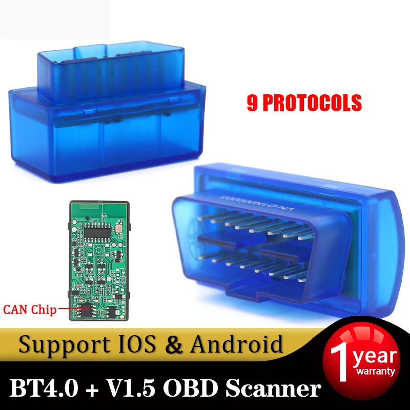 Bluetooth ELM327 V1.5 Автомобильный сканер OBD II считыватель кодов инструмент Супер Мини ELM