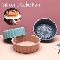 1pc cake pan round silicone petal shape cakes pan sponge flan mold strawberry shortcake baking pan silicone molds dropshipping