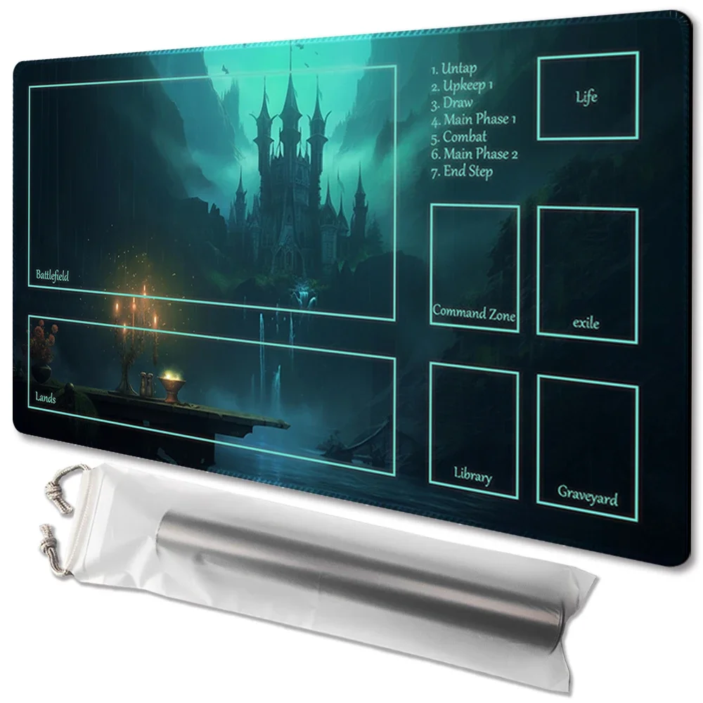 Водопадный замок-настольная игра MTG Playmat Настольный коврик Размер игры 60X35 см