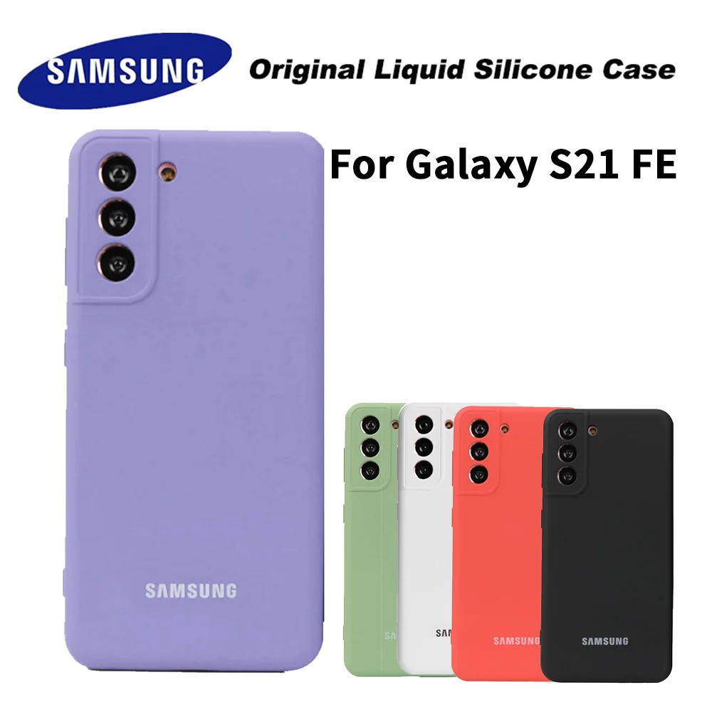 

Оригинальный чехол для Samsung Galaxy S21 FE, высококачественный силиконовый чехол для Samsung Galaxy S21FE, защитный чехол и коробка