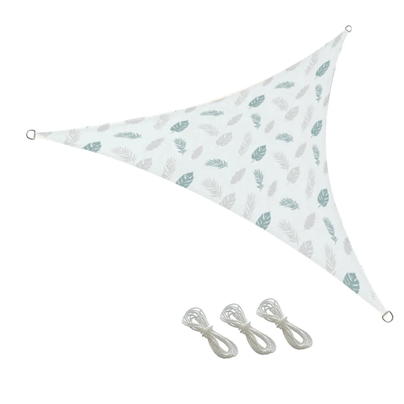 

3X3M садовый солнцезащитный козырек с принтом для бассейна, треугольный парус для двора, уличный Камуфляжный солнцезащитный козырек с защитой от дождя