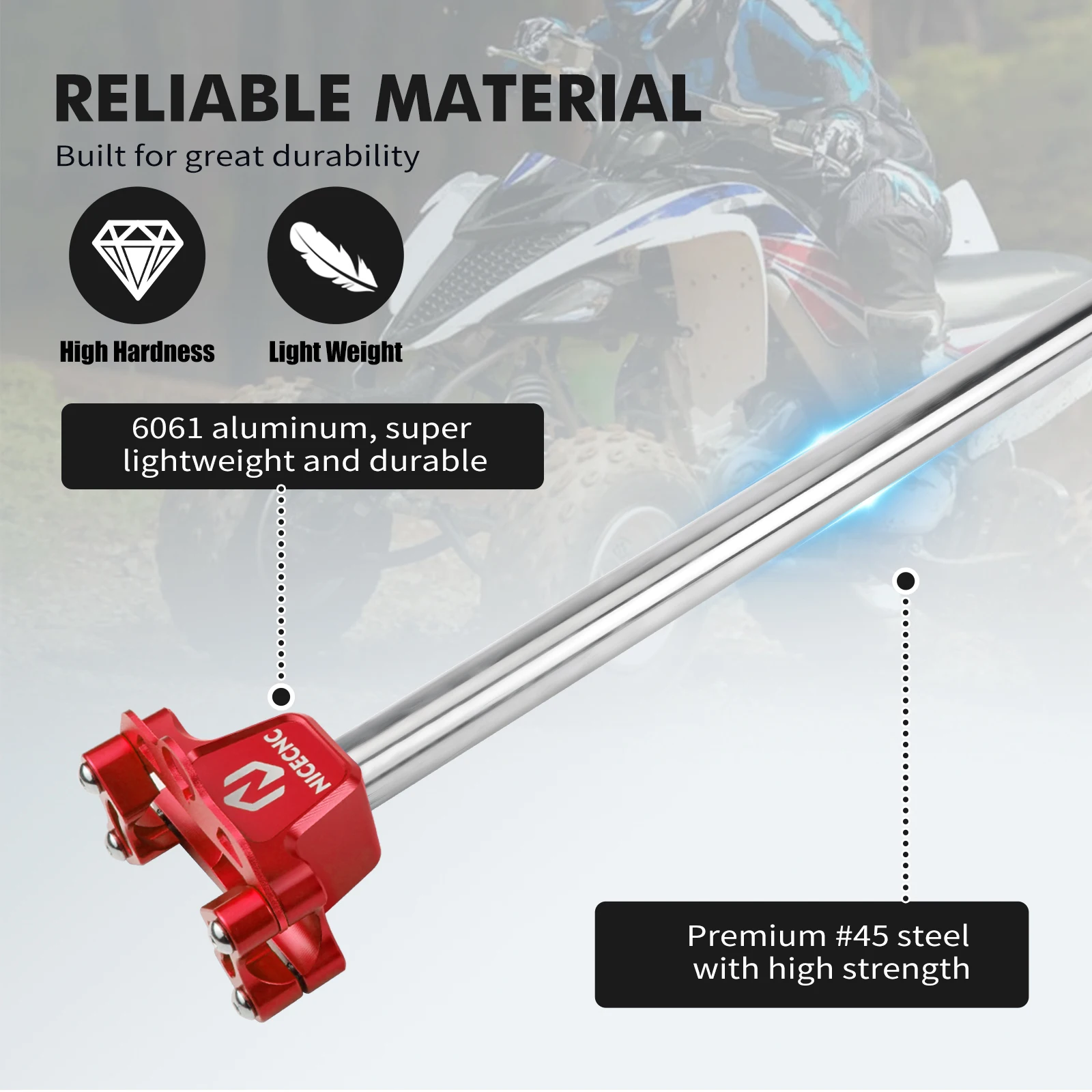 Вал рулевого стержня NICECNC ATV 28 мм для Yamaha Raptor 700 YFM700 700R YFM700R 2013-2022 SE 2014-21 аксессуары