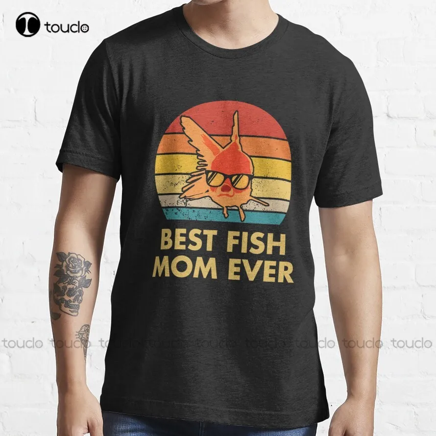 

Футболка Best Fish Mom Ever, милая рубашка, Высококачественная Милая элегантная Милая мультяшная Милая хлопковая Футболка в стиле Харадзюку, женск...