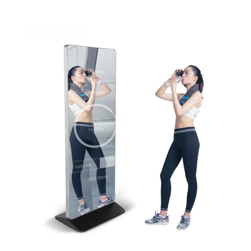 

Modern Mirror Android Smart Fitness Magic Mirror Photo Booth Touch Screen Mirror Wall Mounted Digital Signage LCD Display