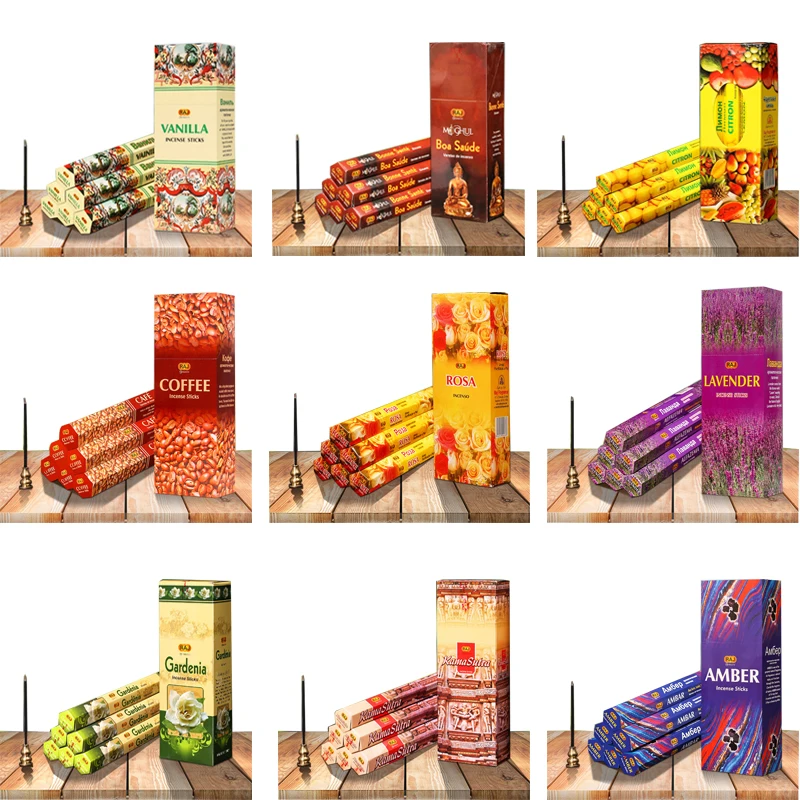 Indian Incense Sticks Sandalwood Rose Vanilla Lavender Incense  for Relaxing Meditation Home Fragrance Yoga 120pcs