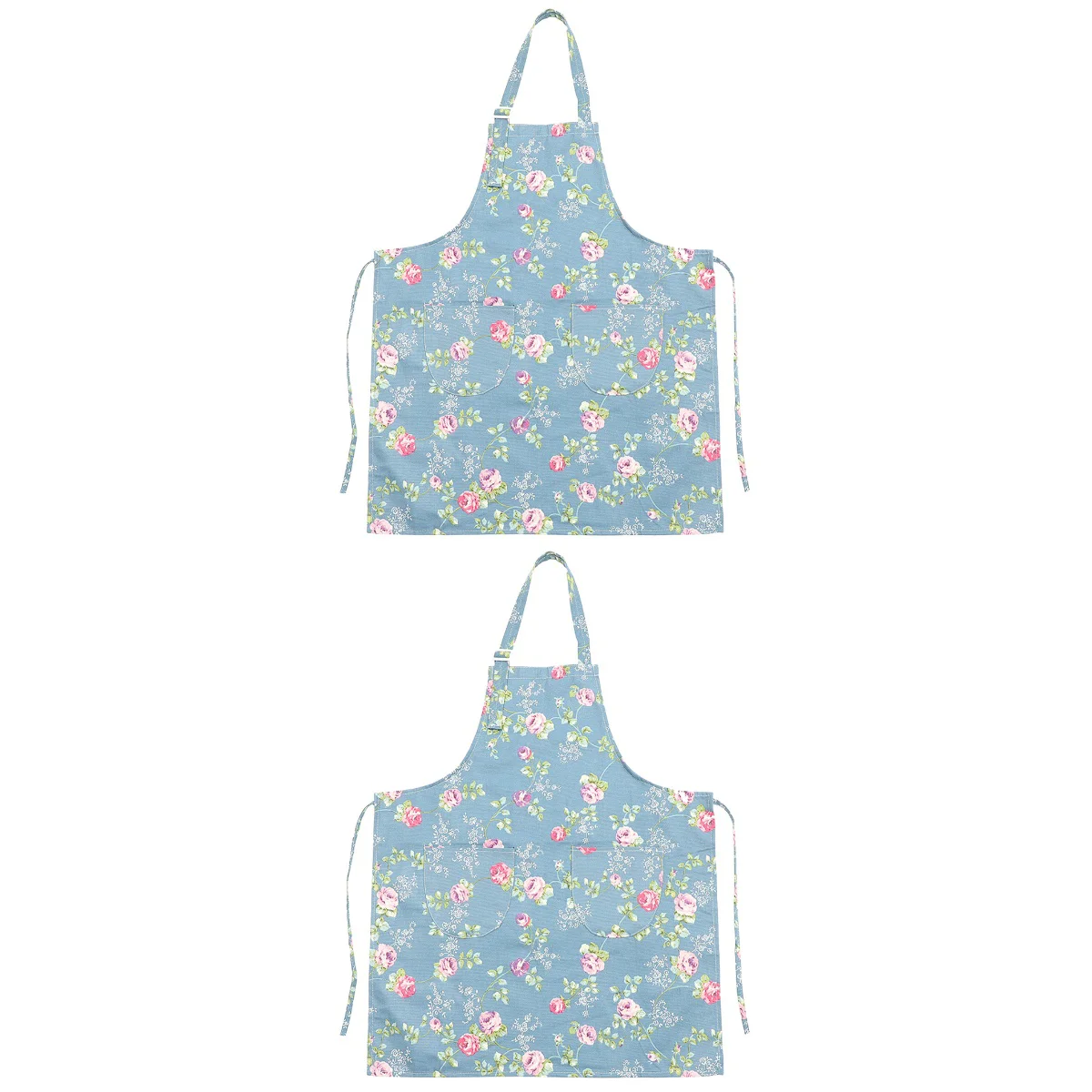 

2x Canvas Portable Adjustable Household Packet Design Apron Apron Cooking Apron Chef Cooking Apron for Chef Home
