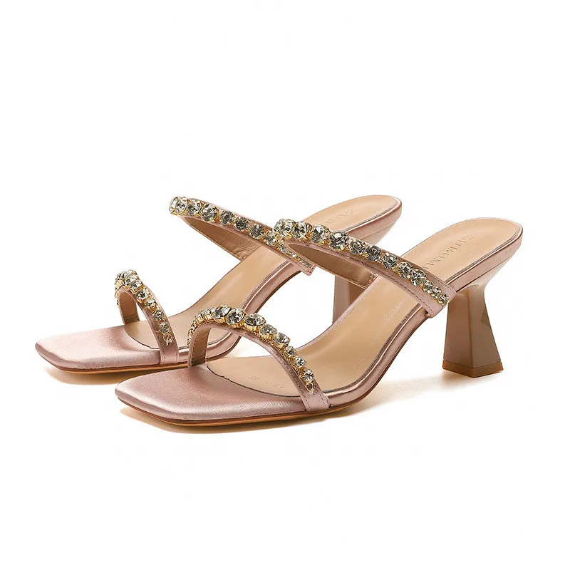 

Модные французские женские сандалии, летние женские туфли-лодочки, роскошные брендовые дизайнерские туфли с острым носком, женская обувь на высоком каблуке GH0109