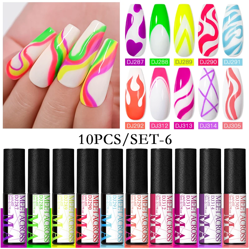 

6/10/12/18Pcs/Set Line Gel Nail Polish Kit Semi Permanent Varnishes DIY Painting Drawing For Manicure UV Gel Nail Art Liner Gel